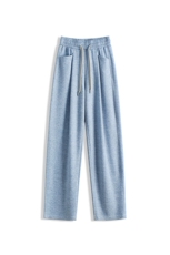 BAO款尔粉色香蕉运动裤女春秋垂感弯刀裤宽松休闲镰刀梧桐阔腿裤，女装休闲裤，跑量工厂店