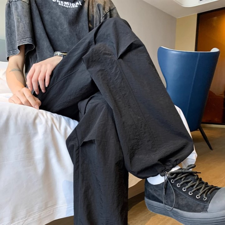 新款防晒伞兵工装裤子男夏季冰丝直筒阔腿休闲裤户外机能冲锋男裤,男装防晒衣,四季星座505