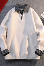8841-P682025年秋冬新款休闲毛衣男士时尚长袖宽松针织衫上衣，男装针织衫/毛衣，电商A113