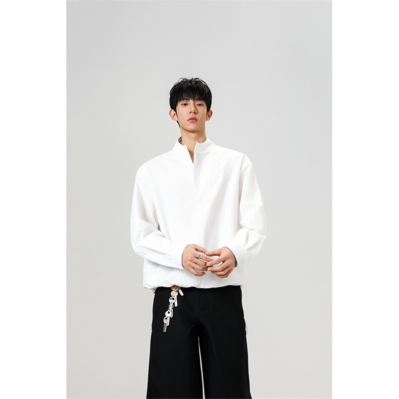 时尚立领棒球服衬衫韩版户外宽松抽绳防晒外套衬衫男冲锋衣P42,男装防晒衣,电商B319