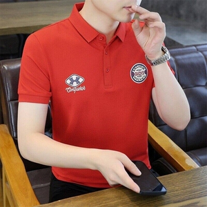 25089-P40夏时尚休闲T恤短袖POLO衫男 商务休闲翻领打底衫图片