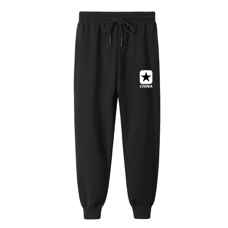 秋季青少年男士卫裤印花班服下装百搭班服，数据好哟XZ102A-4-P45图片