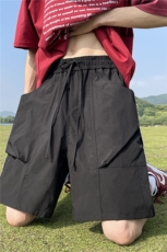 供视频~双层大口袋工装短裤防水面料A454特P35控55，男装牛仔裤，电商A309