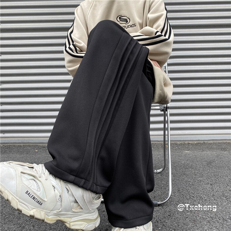 2023秋冬加绒条纹卫裤常规K23504-p50控68加绒K23504JR-p60控78,男装休闲裤,电商B315