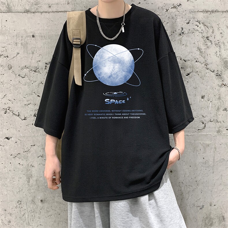 Q11241-P30 春夏季七分袖t恤男大码五分袖男短袖中袖   大皂风图片