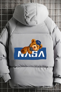 加厚加绒连帽衣男大码服男面包服男 MY16247-P100 网格挂拍图片