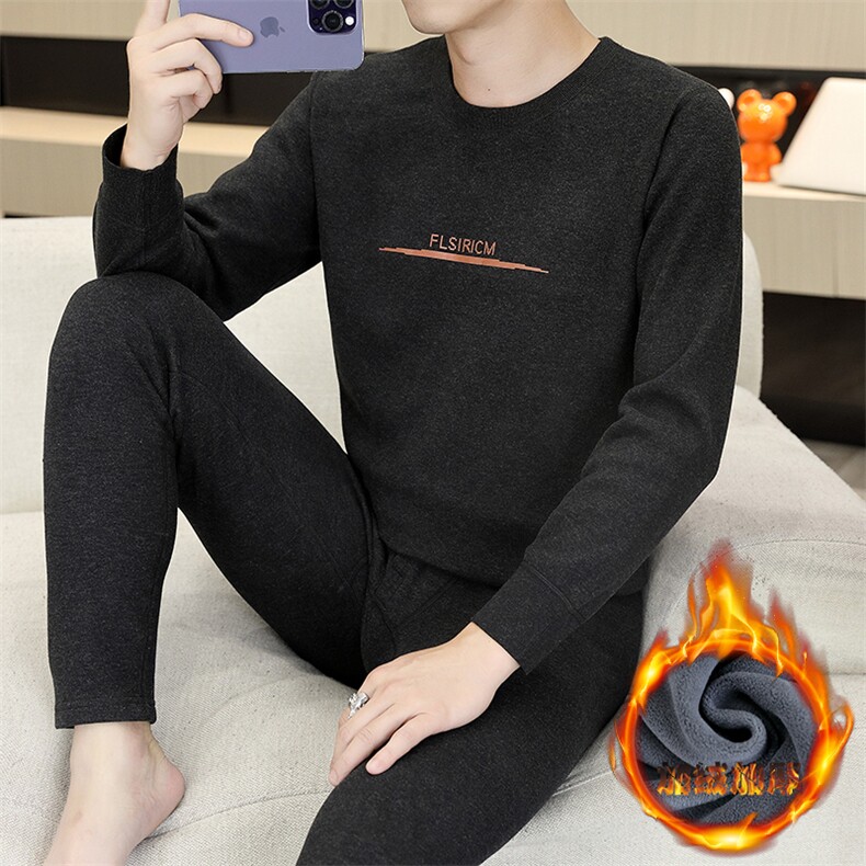 保暖内衣男士秋衣秋裤加绒加厚特厚中老年保暖套装TZ2491-P70,男装棉衣,星座310B-3