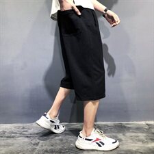 夏装新款男士短裤7七分裤潮流休闲宽松男大裤衩加肥大码587款，男装休闲裤，星座802