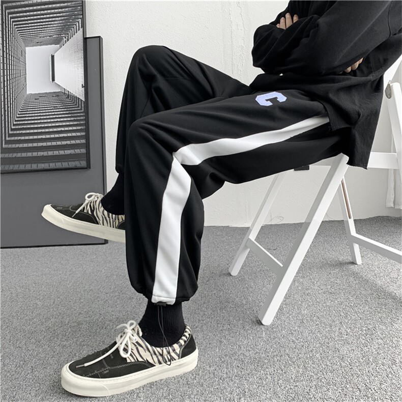 夏季薄款潮流百搭九分运动裤韩版百搭潮牌ins休闲裤K1290-P28,男装休闲裤,星座512-4
