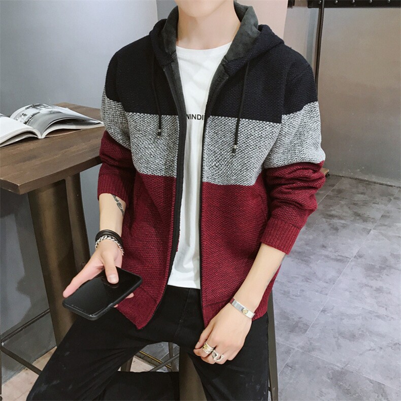 21秋季新款男装毛衣开衫针织衫男士线衫潮流加绒外套KF8142P45,男装夹克,星座306A
