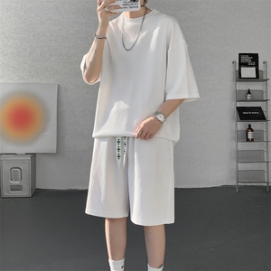 男士夏季短裤套装宽松潮流休闲运动服 9056-P58图片