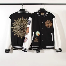 JK180-P39美式高街vibe棒球服男款秋季痞帅光明会之眼刺绣夹克，男装夹克，电商B323A