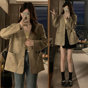 编织小香风外套女春季新款宽松小个子高级感通勤上衣 C826-P98图片