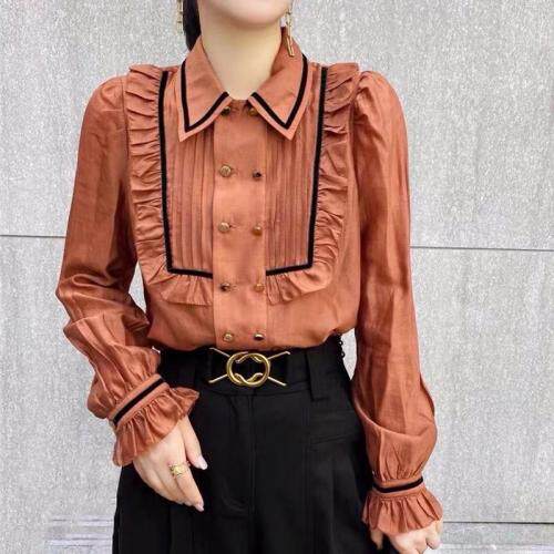 春款衬衫，女装衬衫，娇姿百合