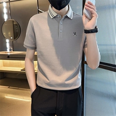 夏季短袖高品质大码T恤刺绣时尚翻领Polo衫上衣T0233-P48，男装T恤，电商D342