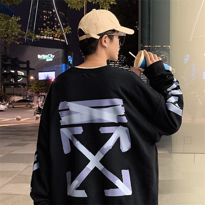 ！主推！2023春季潮牌男士圆领卫衣百搭长袖T恤上衣WY142P35,男装卫衣,电商B220