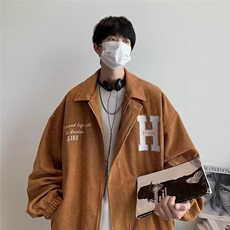 灯芯绒外套男款秋美式复古休闲夹克时尚宽松炸街夹克MY203/P60，男装夹克，星座506
