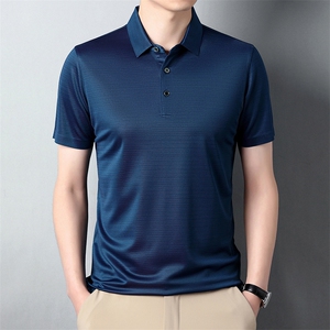 夏季新款男士翻领短袖t恤中年有领男装上衣服休闲POLO衫