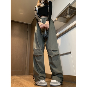 24潮牌欧美高街vibe工装抽绳伞兵裤BK2311-P60控88图片