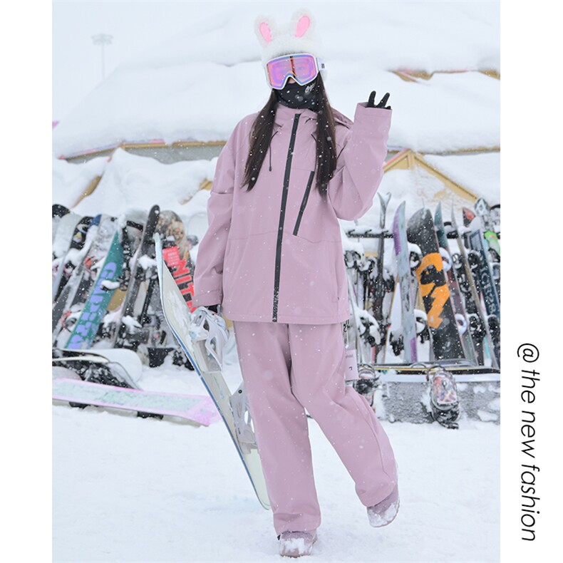 2025春季防水防风滑雪服套装男女同款加厚保暖时尚外套TZ027-P240,男装休闲套装,电商A001-1