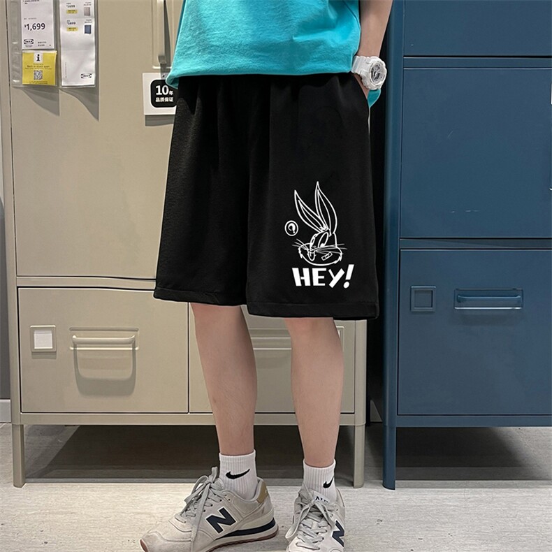 MK37179-P15冰丝短裤男士大码宽松休闲五分裤男运动中裤港风,男装休闲裤,电商A040