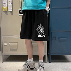 MK37179-P15冰丝短裤男士大码宽松休闲五分裤男运动中裤港风，男装休闲裤，电商A040