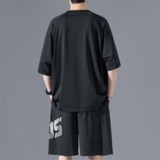 2025夏季新款无影墙大码冰丝短袖T恤套装M-5XHQ25439-特P50，男装T恤，电商A022