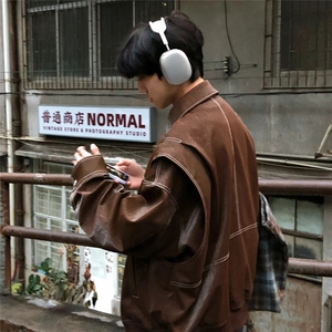 现货不缺货 潮流男生假两件皮衣外套 1209-1-JK17-P108（网图）图片