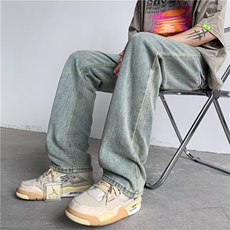 青春流行ins男直筒水洗牛仔裤P45，男装牛仔裤，星座1116-2