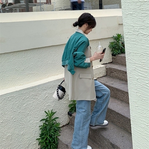 【 现货】2022秋后背设计假两件撞色西服251-602-P155-K218图片