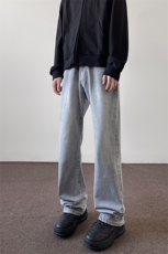 美式高街vibe重工艺水洗水泥灰hiphop弹力牛仔裤货号K2410P55，男装牛仔裤，电商A063