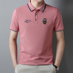 男薄款POLO衫中年男士休闲刺绣夏季新款翻领短袖T恤JD2135-P48图片