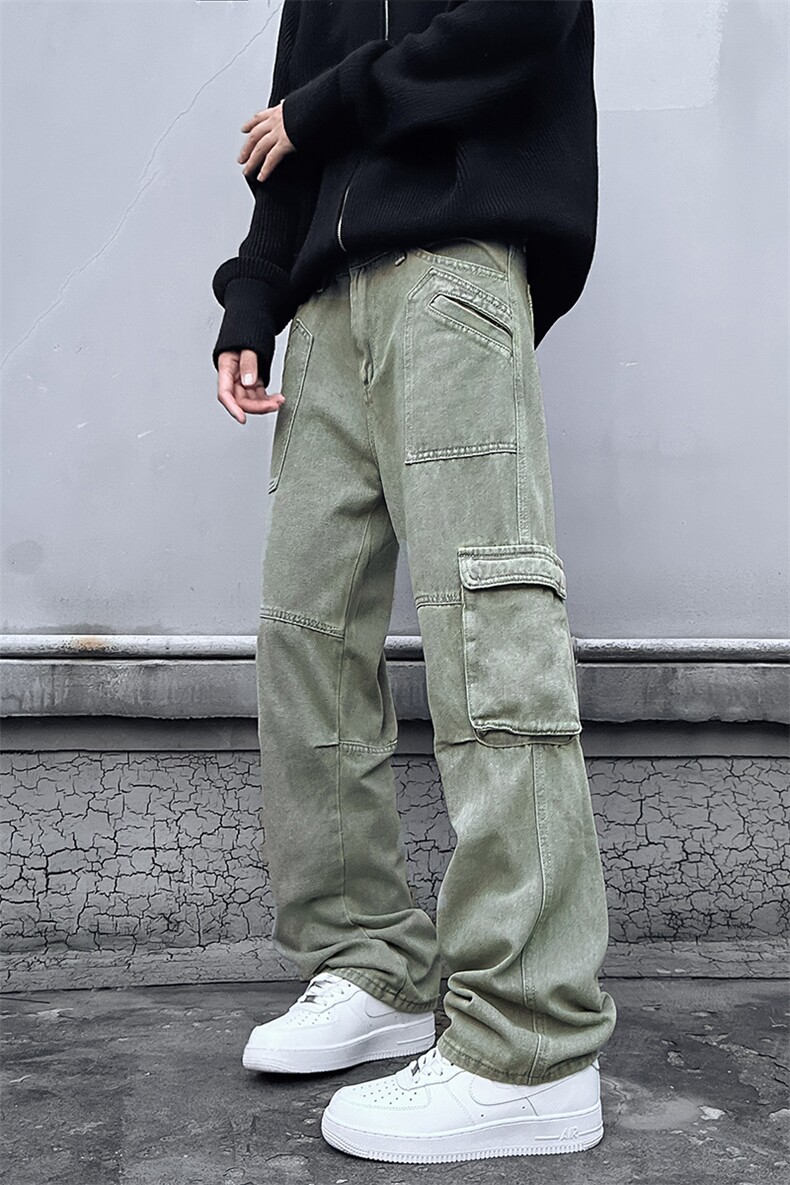 多口袋工装牛仔裤美式复古高街vibe风男潮长裤男牛仔裤NZK178-P68,男装牛仔裤,星座302B-2