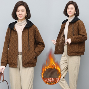 2022年秋季新款假两件短外套女连帽开衫韩版休闲气质百搭夹克女图片