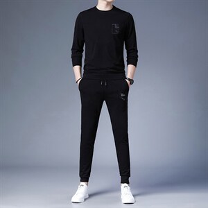 中老年男士运动套装2023春秋季爸爸秋季休闲服两件套中年卫衣图片