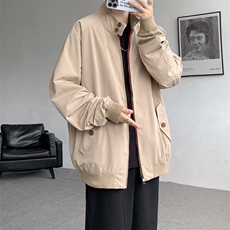 8XL-M美式复古棒球服外套男特大码潮牌双拉链立领夹克衫JK005P85，男装夹克，电商B312