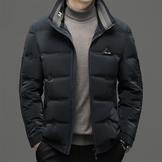 冬季新款立领加厚保暖羽绒服中年男士商务休闲爸爸装白鸭绒外套，男装羽绒服，电商B212（原钱塘6029）