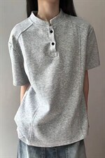 网图-T恤拼接高街痞帅夏季POLO衫正肩中性短袖大码上衣S430-特28，男装T恤，电商A233-1