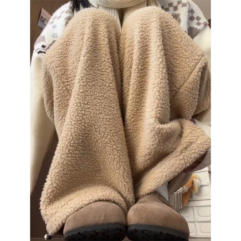 【有货】664CC-特P45羊羔绒卫裤男女加厚直筒休闲裤子,男装休闲裤,星座1007（原301D）