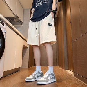冰丝速干五分短裤男夏季凉爽透气网眼直筒裤运动休闲沙滩大码中裤图片