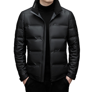 2023新款中年男士立领御寒羽绒服冬季厚款保暖休闲爸爸装外套图片