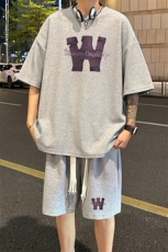 套装！华夫格套装短袖T恤短裤男TZ237-特P38，男装牛仔裤，电商B367