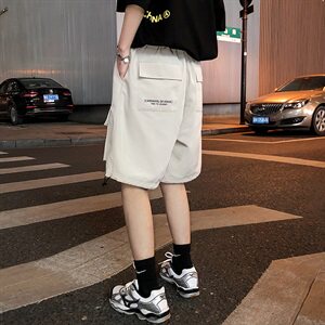 【】A003-HK7177-P50夏装新款时尚口袋休闲短裤 女模2图片