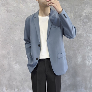 春秋季痞帅轻熟小西装男士套装宽松垂感休闲西服外套 Y70图片