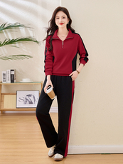 现货女士立领运动休闲时尚韩版修身洋气潮流爆2025年秋款季，女装卫衣/绒衫，凝聚力