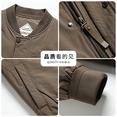 新款秋冬款男士85绒子白鸭绒轻薄羽绒服夹克棒球领羽绒服外套，男装夹克，钱塘723