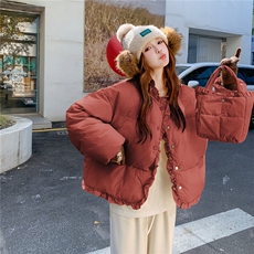 买家秀不断货主推款配包羽绒服韩系甜美花边圆领P280K465，女装羽绒服，2B137