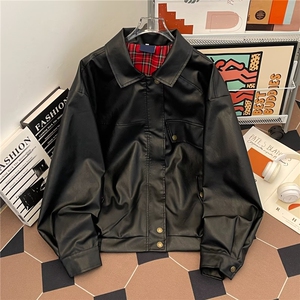 1506/GW93520/P83夹克外套男女潮牌秋冬季美式港风宽松显瘦PU皮衣，男装夹克，星座1506A