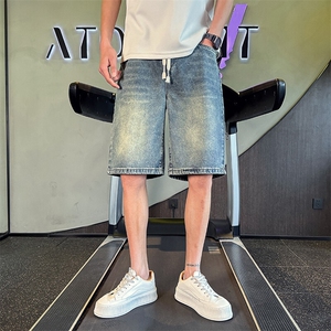 2025新款水洗牛仔短裤男士复古宽松休闲夏季五分裤男901N03P48