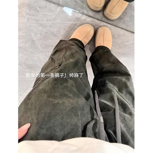 2026春装洗水工装裤宽松阔腿裤休闲长裤K0601图片